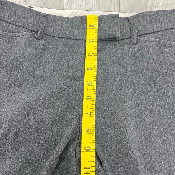 Fashion Bug Y2K Gray Mid Rise Straight Wide leg Work Dress Hemmed Pants 4 - Picture 10 of 13